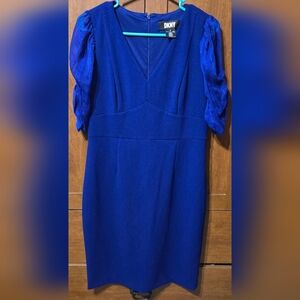 DKNY Vibrant Blue Long Dress